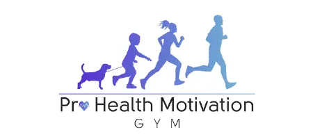 Pro health motivation gym logo